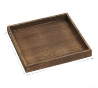 MeevrgR Lot de 7 plateaux à thé japonais en bois de paulownia massif pour café et repas, finition rustique minimaliste, triple polissage lisse pour surface pour vaisselle de cuisine, marron (C)