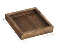 MeevrgR Lot de 7 plateaux à thé japonais en bois de paulownia massif pour café et repas, finition rustique minimaliste, triple polissage lisse pour surface pour vaisselle de cuisine, marron (B)