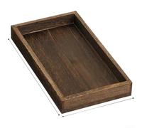 MeevrgR Lot de 7 plateaux à thé japonais en bois de paulownia massif pour café et repas, finition rustique minimaliste, triple polissage lisse pour surface pour vaisselle de cuisine, marron (D)