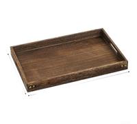 MeevrgR Lot de 7 plateaux à thé japonais en bois de paulownia massif pour café et repas, finition rustique minimaliste, pour triple polissage et surface lisse pour la cuisine Marron (E)
