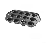 MeevrgR Moule à gâteau en acier au carbone, moule à muffins anti-adhésif avec 12 ou 24 cavités pour cupcakes, moules de cuisson ronds et carrés pour la cuisine domestique (B)