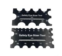 MeevrgR Outil de mesure pour yeux de poupée, 2 règles de mesure en plastique et en bois | Jauge de diamètre de 4 à 32 mm pour des travaux manuels précis et des projets de bricolage