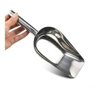 MeevrgR Pelle à glace multifonction en acier inoxydable pour farine, thé, produits secs, polie, de qualité alimentaire, poignée ergonomique pour cuisine, bar, café, machine à glaçons, argent, 27,9 cm