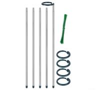 MeevrgR Piquets de support réglables en alliage d'aluminium, cadre télescopique pour jardinage intérieur et extérieur, extensible de 43 cm à 82 cm pour tomates et plantes en pot