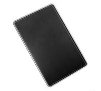 MeevrgR Plaque de cuisson en alliage d'aluminium de 60 x 40 cm, non enduite et à conduction homogène de la chaleur avec bords renforcés, plaque à biscuits lisse et facile à nettoyer, noir