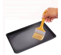 MeevrgR Plaque de cuisson professionnelle en aluminium 60 x 40 cm, poêle à four antiadhésive, grande plaque pour pain, gâteau et pizza, argent