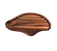 MeevrgR Plateau de service en bois rustique fait à la main pour la maison, la cuisine, lisse pour la surface, plateau à goûter, plateau à thé, design en bois naturel, 34 cm (L)