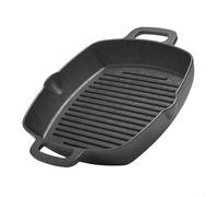 MeevrgR Poêle grill carrée en fonte à double poignée pour steak utilisation extérieure cuisinière four noir