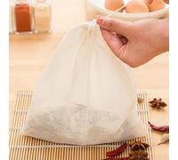 MeevrgR Sac passoire réutilisable en maille de coton | Filtre de 25 x 21 cm pour thé, café, soupe | Résistant à la chaleur | Sac avec cordon de serrage pour une saveur pure