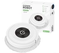 MeevrgR Smart Robot Serpillère Nettoyeur Humide Sec Mode Frottement à la Main Double Usage Serviette Forte Couverture à 360° Faible Bruit Design Fin pour la Maison Blanc (Blanc)
