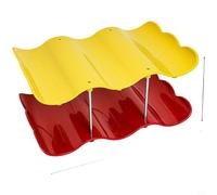 MeevrgR Support de rangement multicouche en forme de vague pour armoire de cuisine, café, dosettes et sachets de thé, en métal ABS (2 couches)