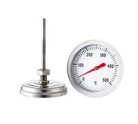 MeevrgR Thermomètre de four en acier inoxydable avec capteur résistant à la chaleur de 70 mm, pour pizza, bois, pierre, four, grille, contrôle de la température, filetage M8 pièce de rechange