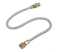 MeevrgR Tuyau flexible de gaz propane 61 cm en acier inoxydable ondulé, adaptateur en laiton 1/2 NPT pour gaz naturel, pour foyer, barbecue, chauffage