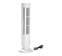 MeevrgR Ventilateur tour sans pales alimenté par USB pour la maison et le bureau - Circulateur d'air silencieux avec télécommande sans danger pour enfants et animaux domestiques 34,5 cm Noir (blanc)