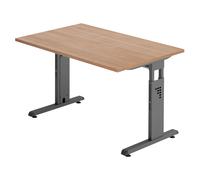 MEGA 12 G | Bureau 120 x 80 réglable en hauteur Noyer/Graphite