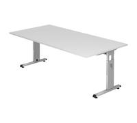 MEGA 2E S | Bureau 200 x 100 réglable en hauteur Blanc/Argent