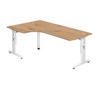 MEGA 82 W | Bureau Chêne Cendré/Blanc