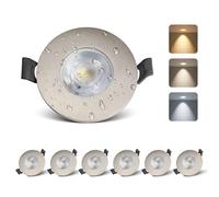 mega lumen Spot Led Encastrable, Spot Salle de Bain IP44, 5W 520LM Spots de Plafond Extra Plat, Blanc Chaud 3000K/Blanc Neutre 4000K/Blanc Froid 6000K pour Cuisine Salon, Ø68-74mm IRC90+, Lot de 6