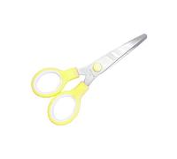 MegaCrea Ciseaux à Bouts Ronds 13 cm Jaune