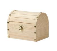 MegaCrea Coffre pirate en bois 16 x 12,5 x 11 cm