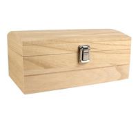 MegaCrea DIY Coffre en Bois Couvercle bombé 25 x 15 x 11,5 cm
