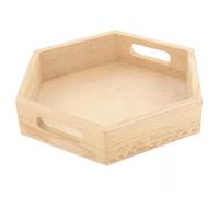 MégaCréa DIY - Plateau en bois hexagonal 20 x 18 x 4 cm