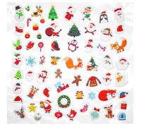 MégaCréa DIY - Stickers 3D caoutchouc Noël de 1 à 3 3 cm 64 pièces