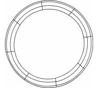 MegaCrea DIY Support en métal pour Couronne de Noël 30 cm