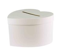 MégaCréa DIY - Urne coeur en carton pour cagnotte cadeau 24,5 cm