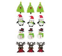 MÉGACRÉA Stickers mousse personnages de Noël 3,5 à 5,1 cm 12 pièces, Sticker et autocollant, Gommette et autocollant enfant, Autre matériau