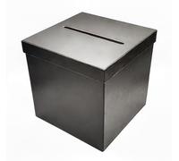MÉGACRÉA Urne en Carton carrée Noire pour cagnotte Cadeau 2