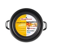 Megafesa Glass - Faitout Bas, diamètre 28 cm, Noir Cristal