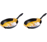 Megafesa Glass - Poêle, diamètre 26 cm, noir cristal (Lot de 2)