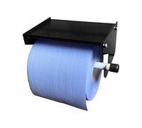 MegaMaxx Distributeur de rouleaux de serviettes bleu monté au mur, support de rouleau bleu avec étagère de rangement, distributeur et support industriel de serviettes en papier, idéal pour bureau