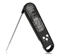 MEGAROOM Thermomètre à viande numérique - Instant Read Food Thermomètre for Auto On/Off, Foldable Meat Thermomètre Probe, Suitable for Kitchen,Steak,BBQ,Bakery,Coffee,Bear,Milk,Jam,Cooking Food(Black)