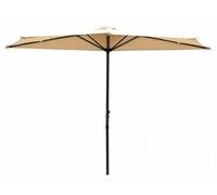 Megashopitalia Parasol mural demi-lune rond en aluminium pour extérieur, jardin, 270 x 135 x 250 cm (hauteur), beige