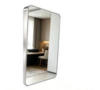 MegLob Grand Miroir Mural En Acier Inoxydable ;Miroir Pleine Longueur Pour Les Utilisateurs De Fauteuils Roulants ;Angle D'inclinaison Fixe;Centres Commerciaux, Aux Hôtels Et Aux Campus,70 * 100cm