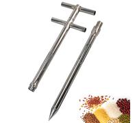 MegLob Sonde D'échantillonnage De Grains Et De Sorgho En Acier Inoxydable ; Échantillonneur De Grains À Double Tube Amovible Pour Des Tests Précis ; Convient Aux Solides Granulaires,2.5m