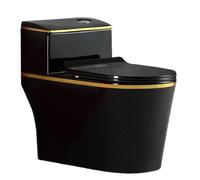 MegLob Toilettes De Luxe À Double Chasse Pour Usage Domestique, Toilettes En Céramique À Siphon Silencieux, Hauteur De Siège De 16 Pouces, Trous Pré-Percés Standard De 12 Pouces,Cc