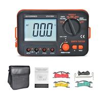 Megohmmetre de Mesureur de Terre et testeur d'isolation Plage de mesure 0-1999 Ω Mesure la résistance de terre et la tension alternative testeur de terre résistance de terre avec écran LCD Protection