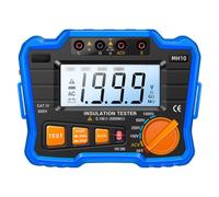 Mégohmmètre Électronique LCD Mh10 Testeur D’isolation | Sortie Multivoltage, Anti-interférences, Mesure de Résistance, Usage sur Parafoudre et Condensateur, Bleu ABS