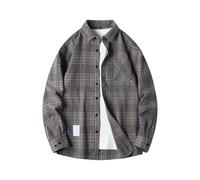 MEIbax Chemise à Carreaux pour Homme Manches Longues Chemise de Bûcheron Décontractée Confortable Boutonnée Surchemise Printemps Automne Grandes Tailles Classique Chemises de Travail