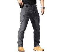 MEIbax Pantalon Cargo pour Homme Tactique Militaire RandonnéE Chasse Pants D’Automne avec Zip Et Boutons Poches Multiples Pantalon De Travail Combat Stretch Extensible