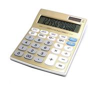 Meichoon Calculatrice de bureau à fonction standard avec batterie solaire double alimentation avec grand écran LCD à 12 chiffres Machine de calcul de base pour bureau/maison Design élégant KA05