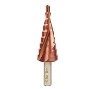 Meichoon Foret étagé HSS M35 Cobalt 4 à 20 mm à rainure spirale grand foret pagode ensemble alésoir avec poignée triangulaire Co perçage à fraiser DC17A