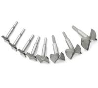 Meichoon Forstner Lot de 8 forets hélicoïdaux 25 à 60 cm pour le travail du bois, scie-cloche, forets de poinçonnage, lames de bois, foret plat, pointe en carbure de tungstène, tige ronde, coupe pour