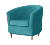 Meigeh Housse de Fauteuil Chesterfield Housses Fauteuil Cabriolet de Club 1 Place en Velours Housse pour Chaise Tullsta Extensible Bleu Turquoise