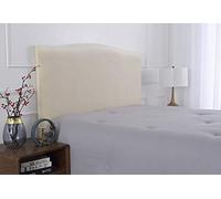 Meigeh Housse de tête de lit Velours Extensible Housse de Protection de tête de lit Couvre tête pour lit Double King Size Beige Jaune
