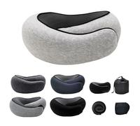 MEIION FlyHugz Travel Pillow Coussin de Voyage Ergonomique Cervical en Mousse à Mémoire, Design Ajustable avec Housse Lavable, Confort Optimal pour Cou Idéal pour Voyages et Siestes Relaxantes
