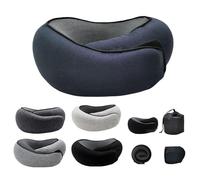 MEIION FlyHugz Travel Pillow Coussin de Voyage Ergonomique Cervical en Mousse à Mémoire, Design Ajustable avec Housse Lavable, Confort Optimal pour Cou Idéal pour Voyages et Siestes Relaxantes